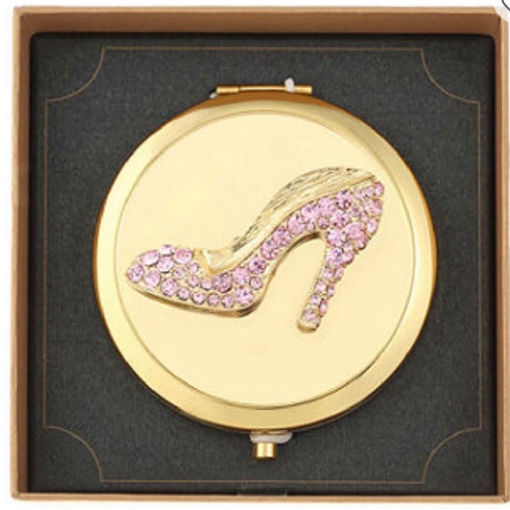 Monet Jewelry Pink Heel Compact Mirror